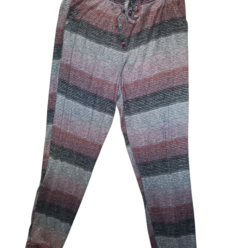 Secret Treasures Striped Pajama Pants - Red, Gray, Black